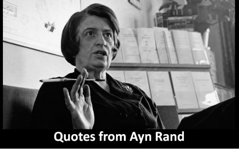 Quotes and sayings from Ayn Rand